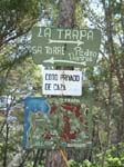 Wegweiser nach La Trapa